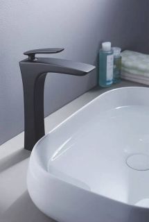 Смеситель для раковины Rose R2711H чёрный матовый